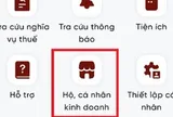 Hướng dẫn hộ kinh doanh thông báo số tài khoản ngân hàng/số hiệu ví điện tử trên ứng dụng Etax Mobile