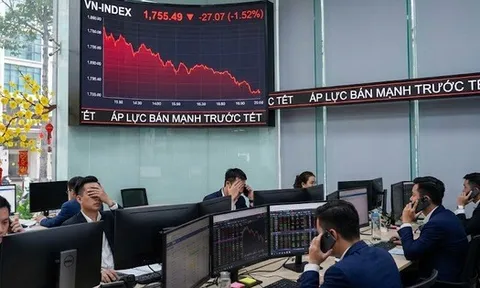 Dòng tiền rút mạnh trước Tết, thị trường chứng khoán chìm trong sắc đỏ