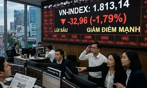 VN-Index lại rơi tự do gần 33 điểm