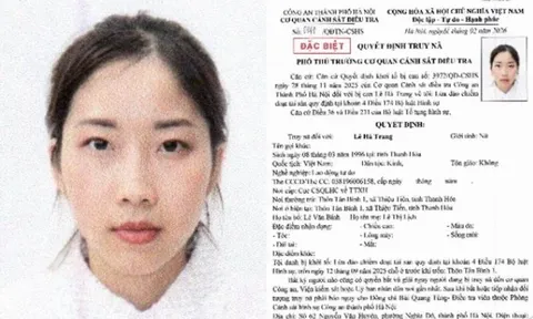 Truy nã đặc biệt Lê Hà Trang SN 1996