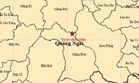 Động đất cách tâm chấn 80 km rung lắc nhiều nơi ở Quảng Ngãi