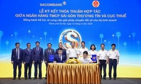 SACOMBANK hợp tác với Cục Thuế triển khai giải pháp hỗ trợ hàng triệu hộ kinh doanh trên toàn quốc