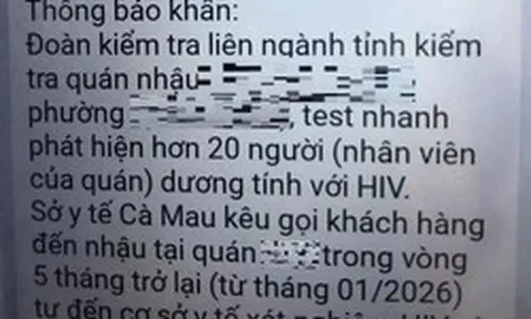 Thực hư thông tin nhân viên nhà hàng ở Cà Mau nhiễm HIV gây xôn xao