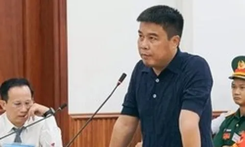 Hình ảnh bị cáo Nguyễn Văn Hậu tại phiên phúc thẩm vụ bán đất sân bay Nha Trang