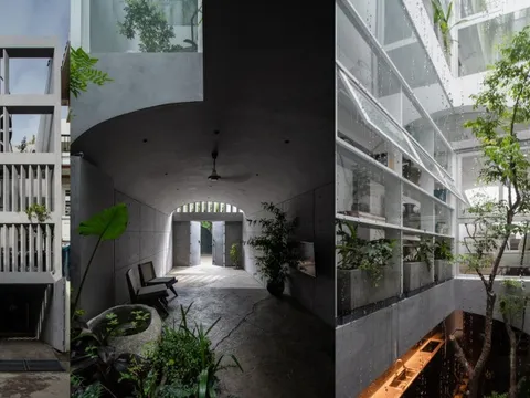 Ấn tượng với nhà phố có lối vào như hang động