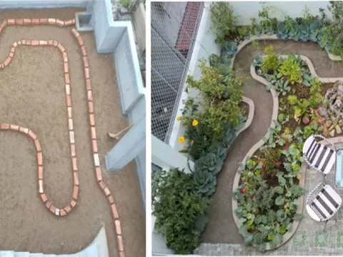 Tái hiện làng quê Bắc bộ trên vườn sân thượng