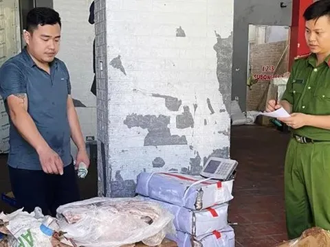 Cảnh sát phát hiện gần 9 tấn thịt đông lạnh không rõ nguồn gốc ở Ninh Bình