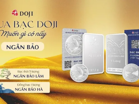 DOJI chính thức tham gia vào thị trường bạc miếng và bạc thỏi