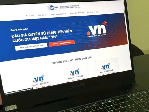 Lần đầu tiêu đấu giá tên miền hiếm 2 ký tự quốc gia “.vn”