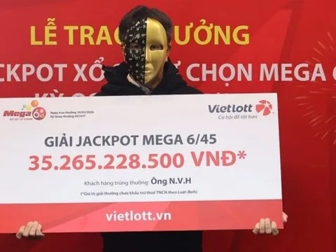 Chọn số theo ngày sinh của cháu nội, người đàn ông ở TP.HCM trúng Vietlott 35,2 tỷ đồng