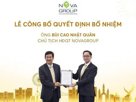 NovaGroup chuyển giao ghế Chủ tịch cho con trai ông Bùi Thành Nhơn