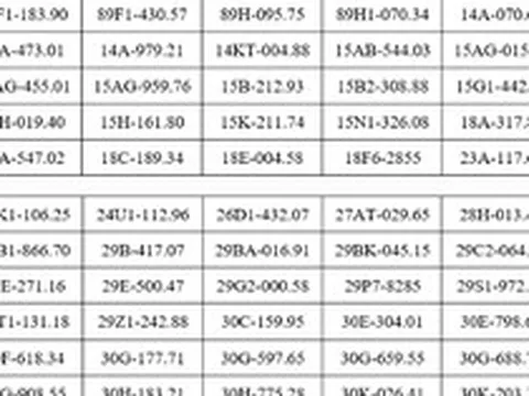909 chủ xe máy, ô tô mang biển số sau khẩn trương nộp phạt nguội theo Nghị định 168 của Chính Phủ