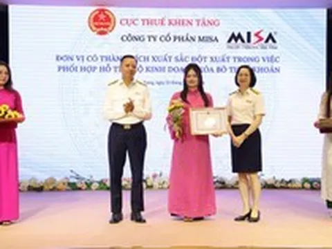 MISA vinh dự được Cục Thuế khen thưởng đột xuất trong việc phối hợp hỗ trợ HKD xoá bỏ thuế khoán