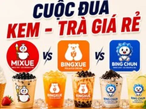 Vừa đóng hàng loạt điểm bán tại Việt Nam, đế chế kem 10.000 đồng Mixue lại rơi vào "thế gọng kìm" của 2 đồng hương Bingxue và Bingchun