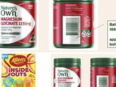 Cảnh báo khẩn: Thu hồi hàng loạt thực phẩm chức năng và kẹo từ Australia
