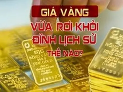 Giá vàng vừa 'rơi' khỏi đỉnh lịch sử thế nào?