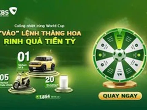 VCBS tung kho quà tặng 1 tỷ đồng tri ân nhà đầu tư mùa World Cup