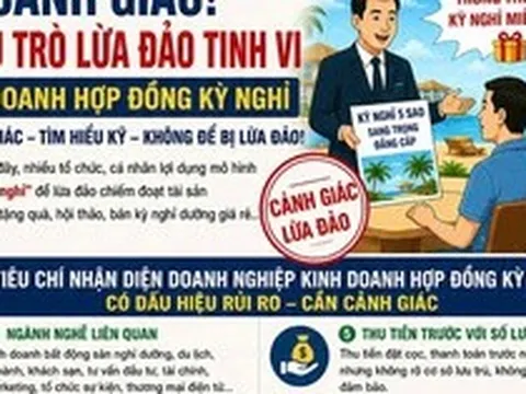 Bộ Công an cảnh báo về chiêu trò lừa đảo dưới hình thức “Hợp đồng kỳ nghỉ”