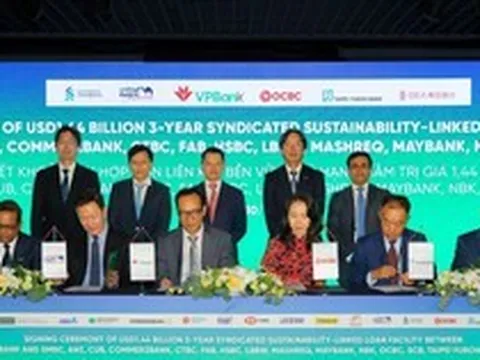 VPBank cùng 15 định chế tài chính quốc tế ký kết khoản vay hợp vốn liên kết bền vững đầu tiên trị giá 1,44 tỷ USD